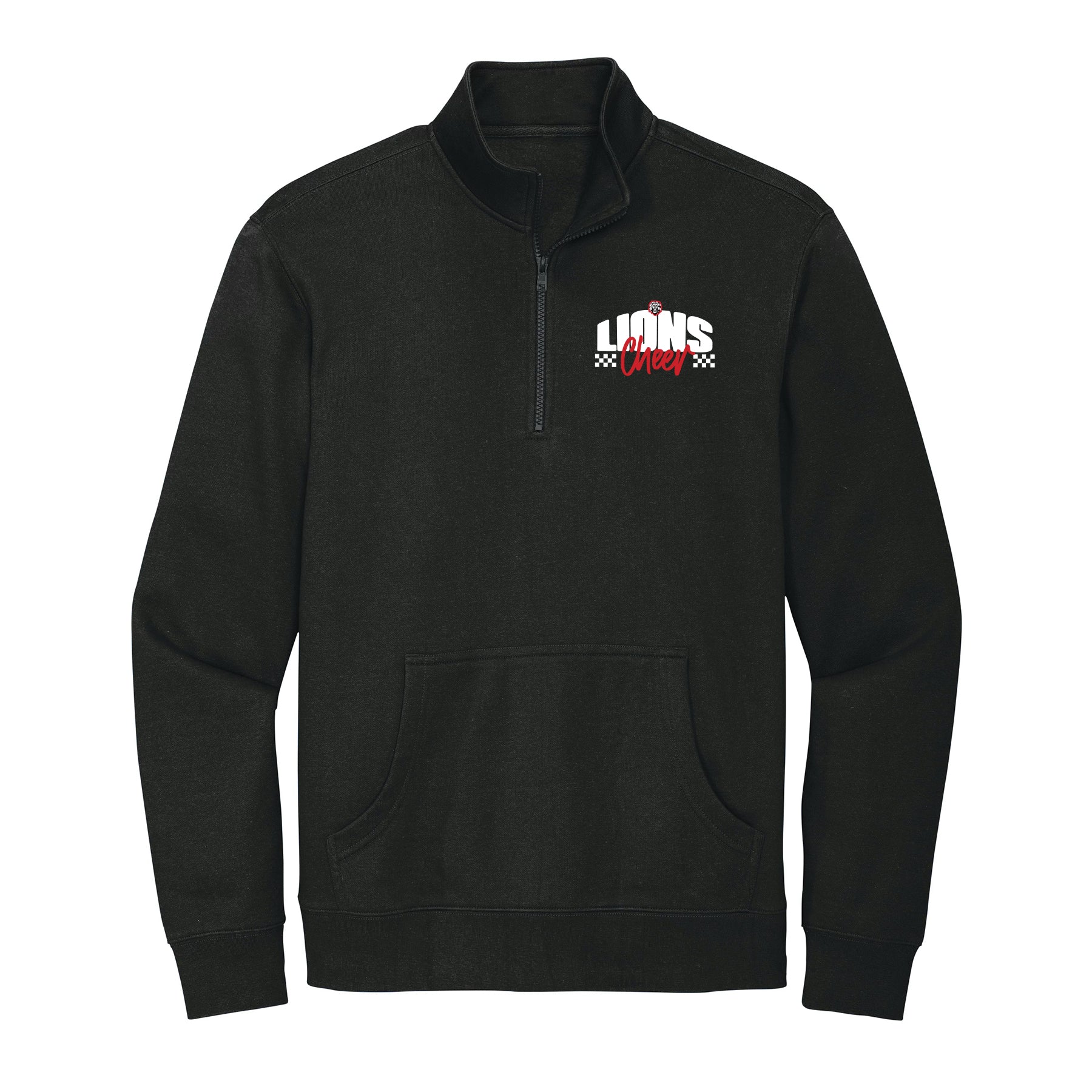 Lions Cheer Checkered 1/4 Zip Fleece