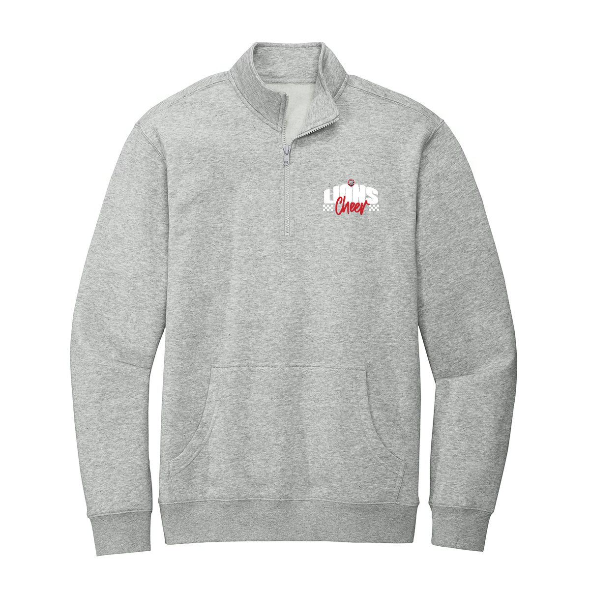 Lions Cheer Checkered 1/4 Zip Fleece