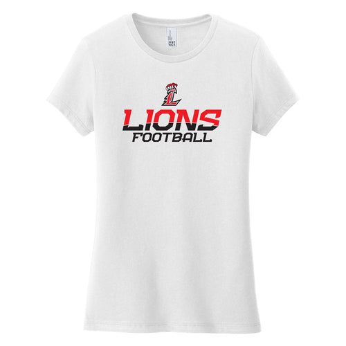 Lions Football (two color) Women's Fitted Tee