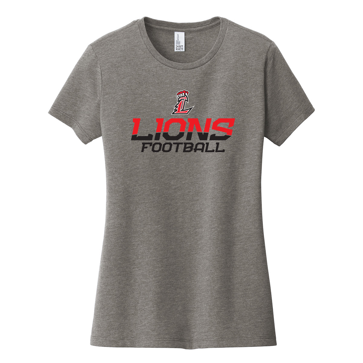 Lions Football (two color) Women's Fitted Tee