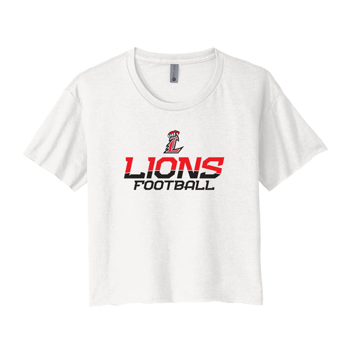 Lions Football (two color) Cropped Tee