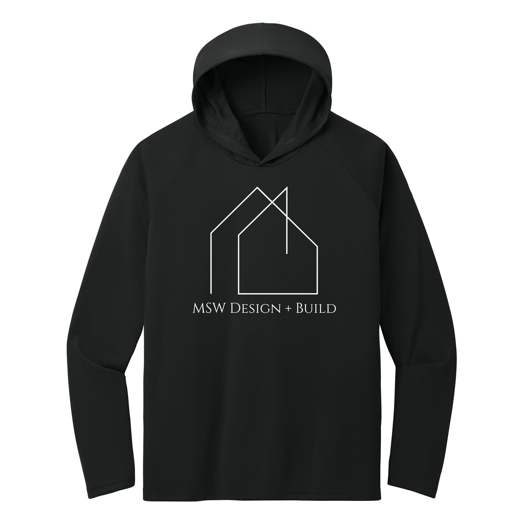 MSW Design and Build Performance Hooded Long Sleeve Tee