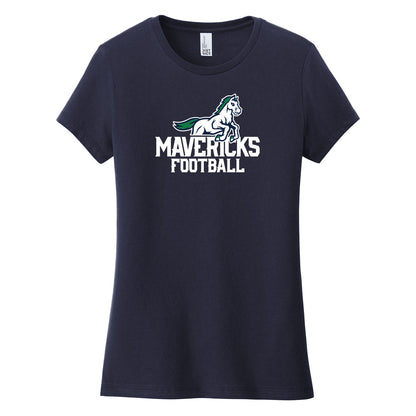 Mavericks Football  Women's Fitted Tee