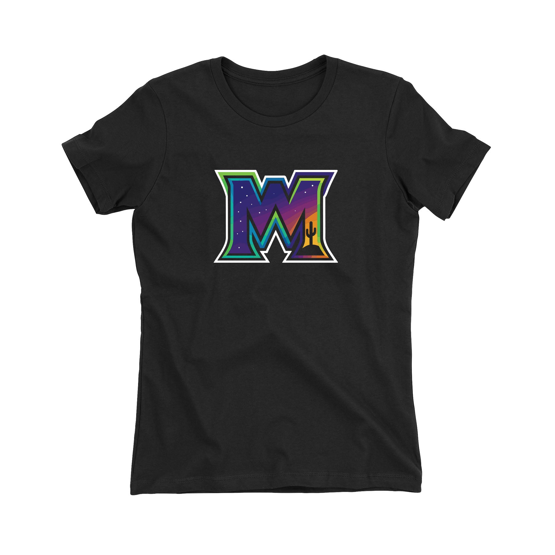 Moonshots M Baseball Women's Fitted Tee