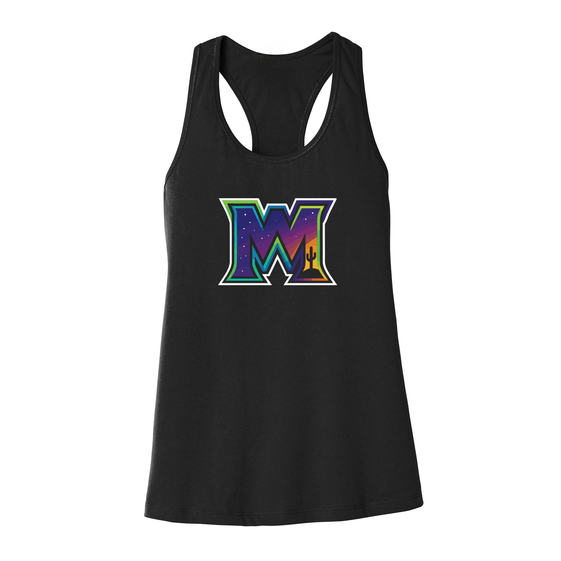 Moonshots M Baseball Women's Racerback Tank