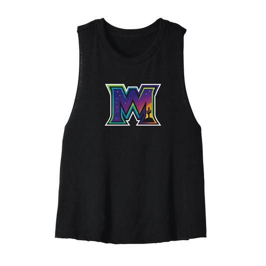 Moonshots M Baseball Women's Cropped Tank