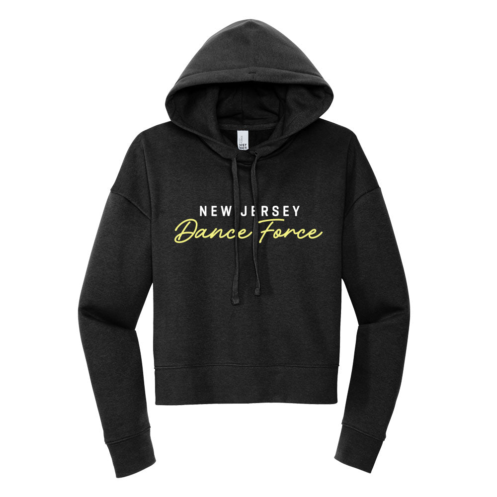 NJDF Script Cropped Hoodie