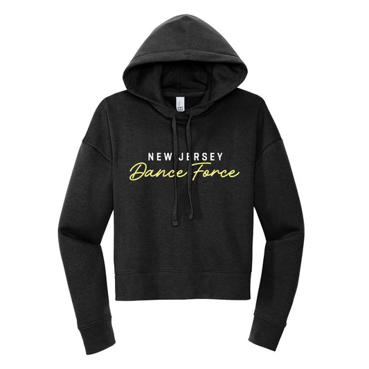 NJDF Script Cropped Hoodie