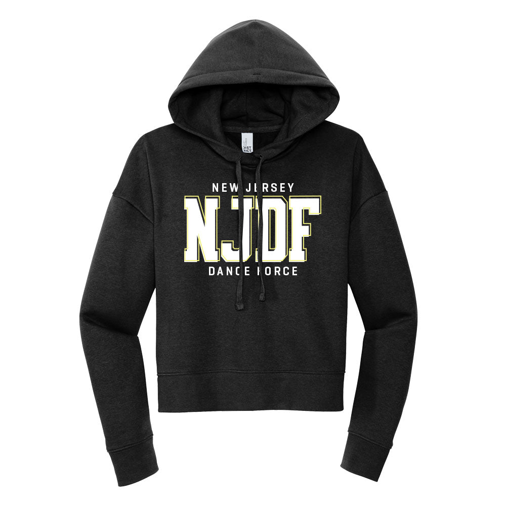 NJDF Outline Cropped Hoodie