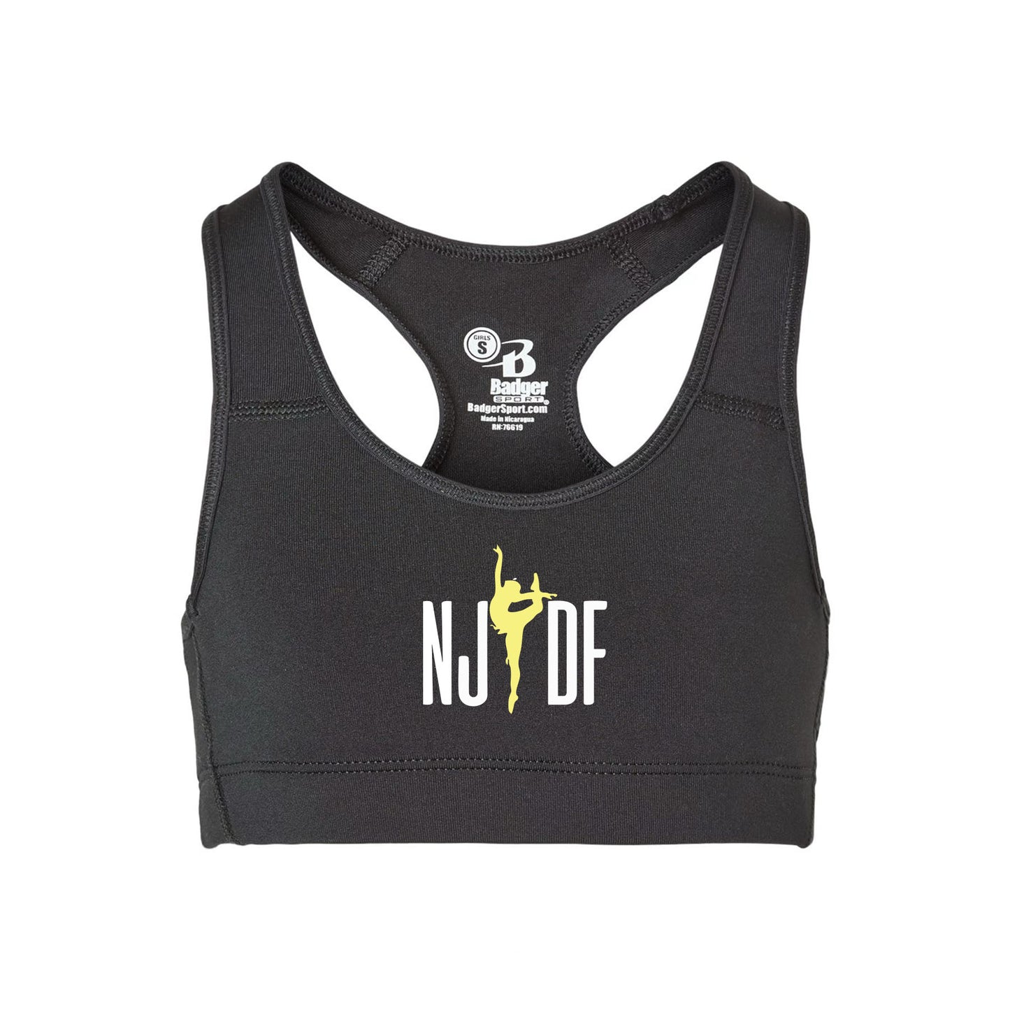 NJDF Badger Girls B-Sport Bra Top Sports Bra Top