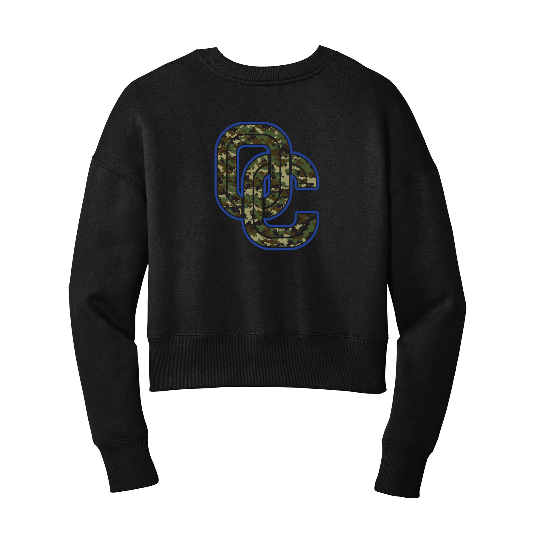 OC Camo Cropped Crewneck Sweatshirt