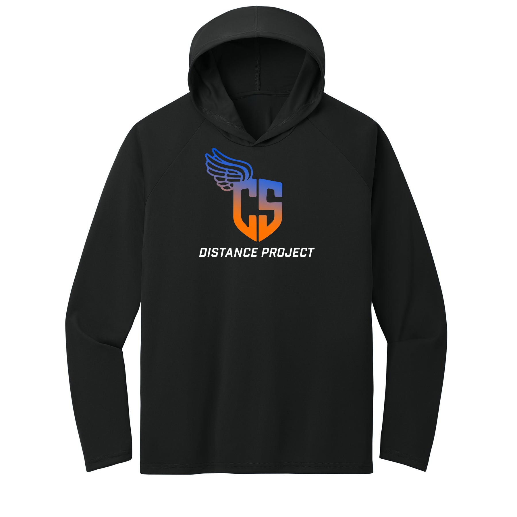 CS Distance Project Ombre Performance Hooded Long Sleeve Tee