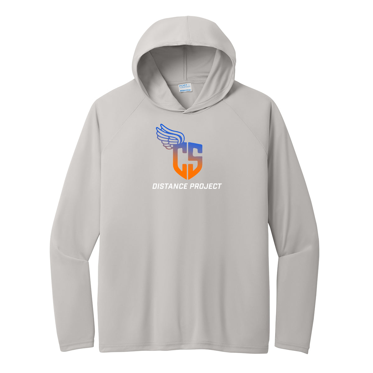 CS Distance Project Ombre Performance Hooded Long Sleeve Tee