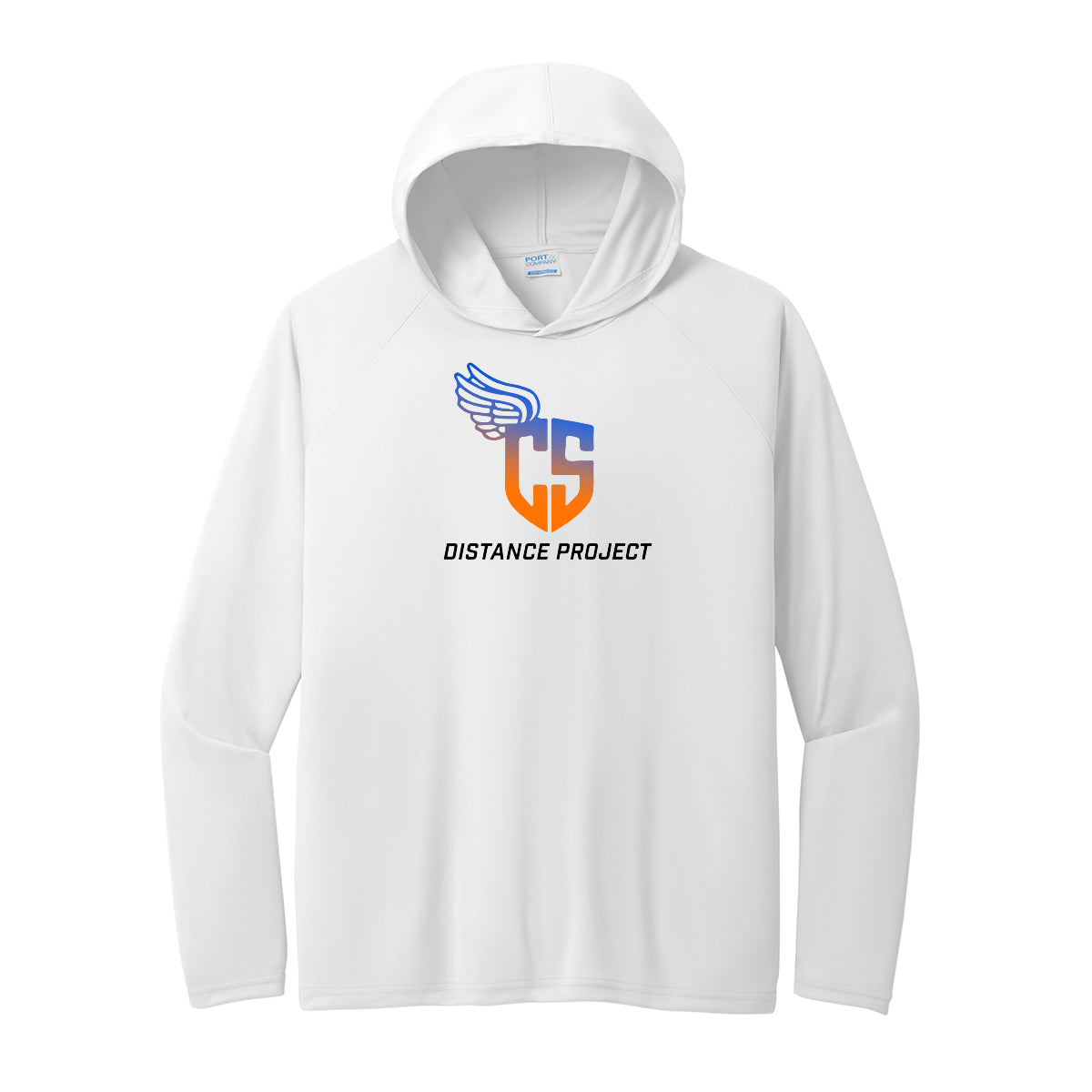 CS Distance Project Ombre Performance Hooded Long Sleeve Tee