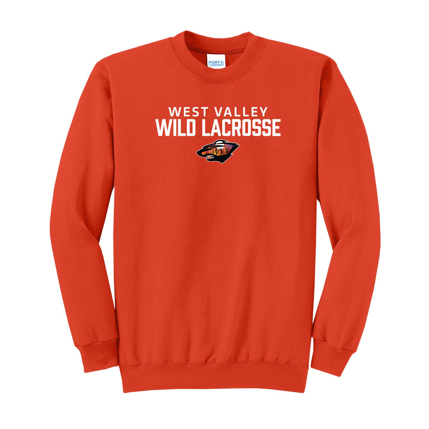 West Valley Wild Lacrosse Stacked Unisex Crewneck Sweatshirt