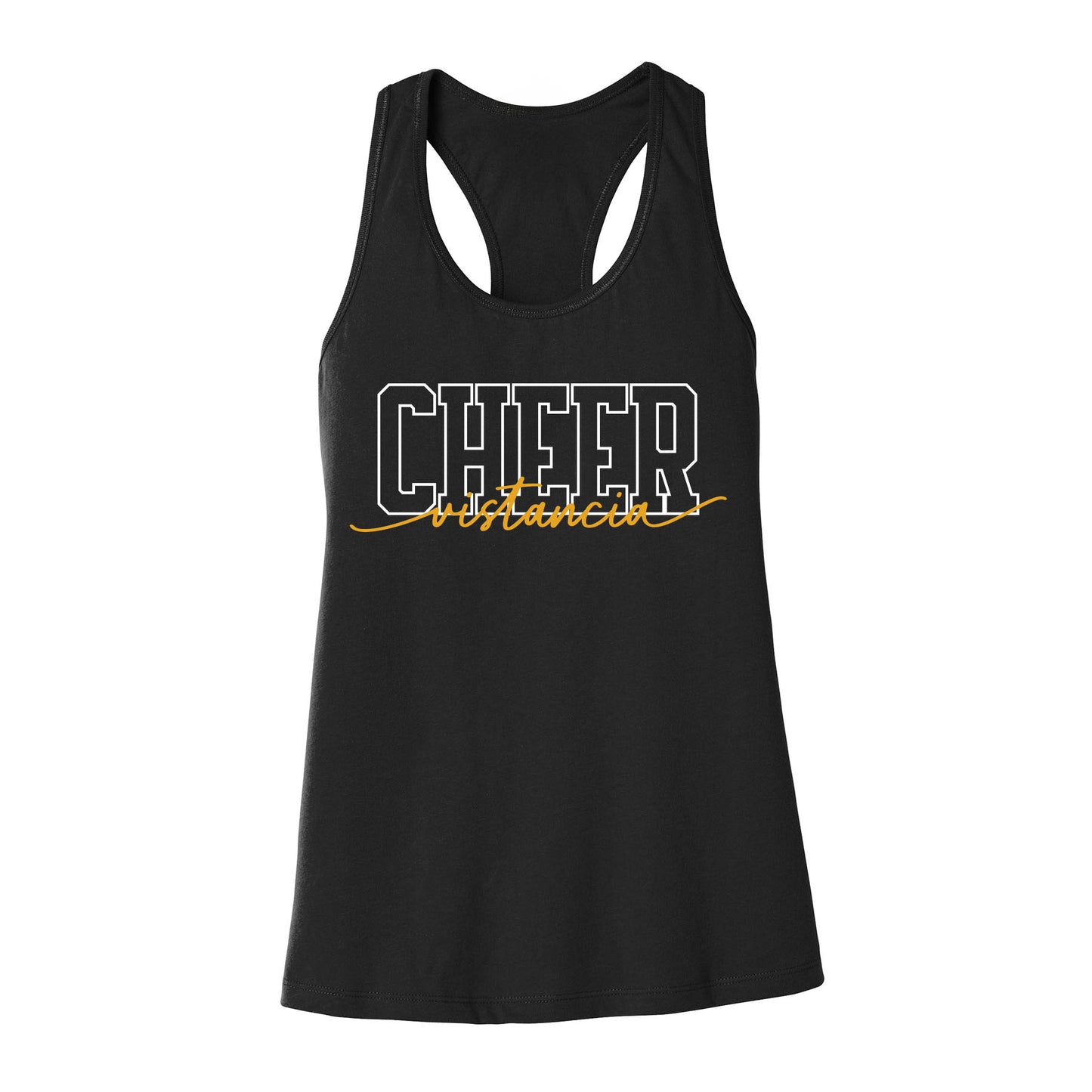 Vistancia Cheer Script Racerback Tank