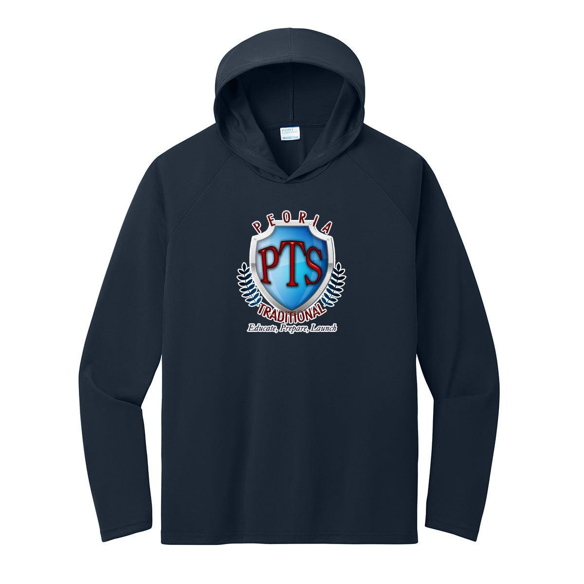 PTS Crest Performance Hooded Long Sleeve Tee