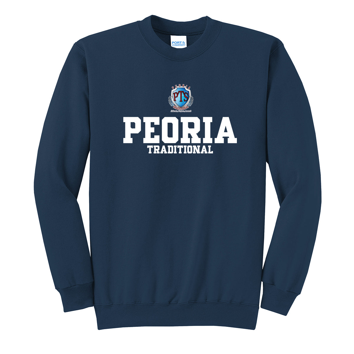 Peoria Traditional Stack Crewneck Sweatshirt