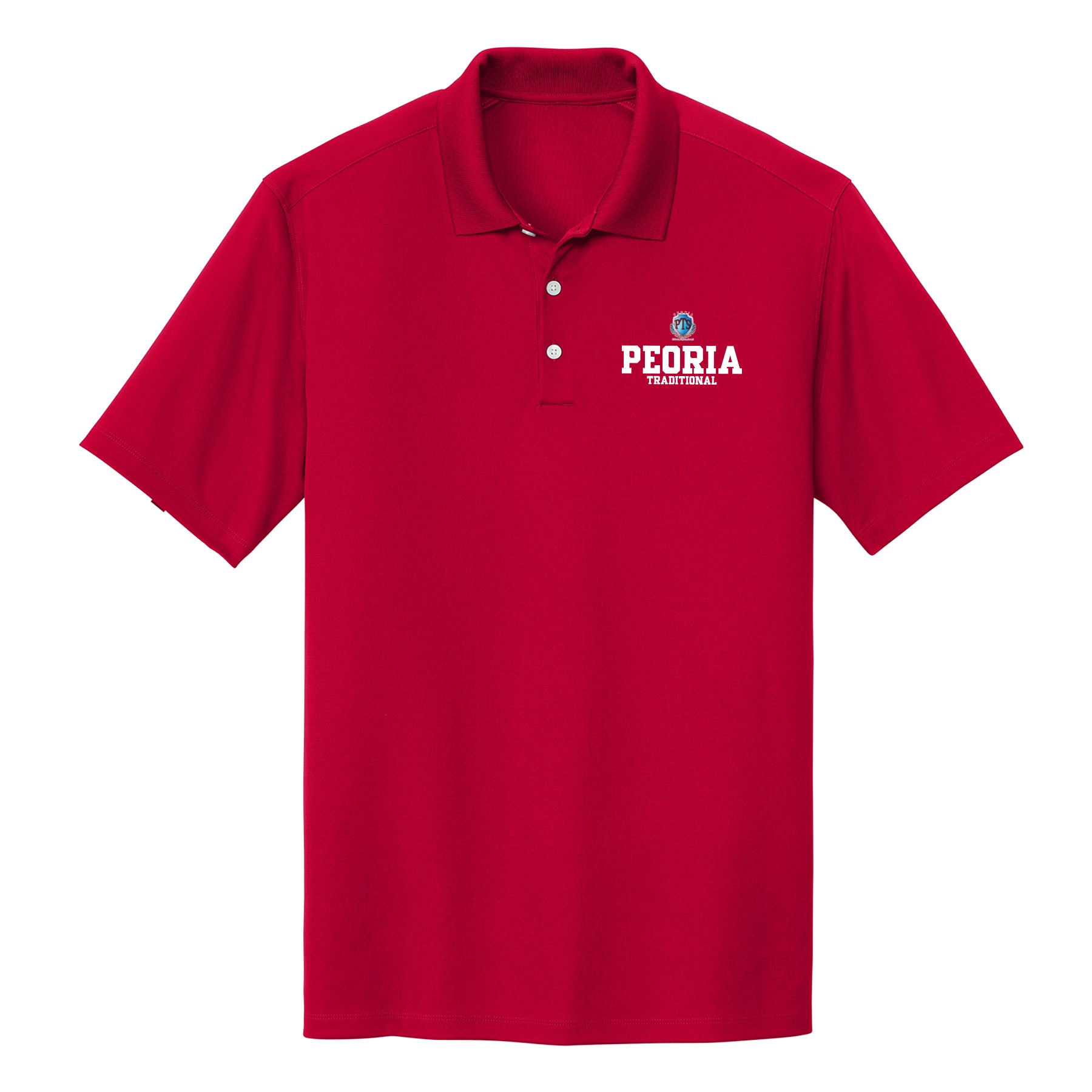 Peoria Traditional Stack Performance Polo (Unisex or Womens Fit)