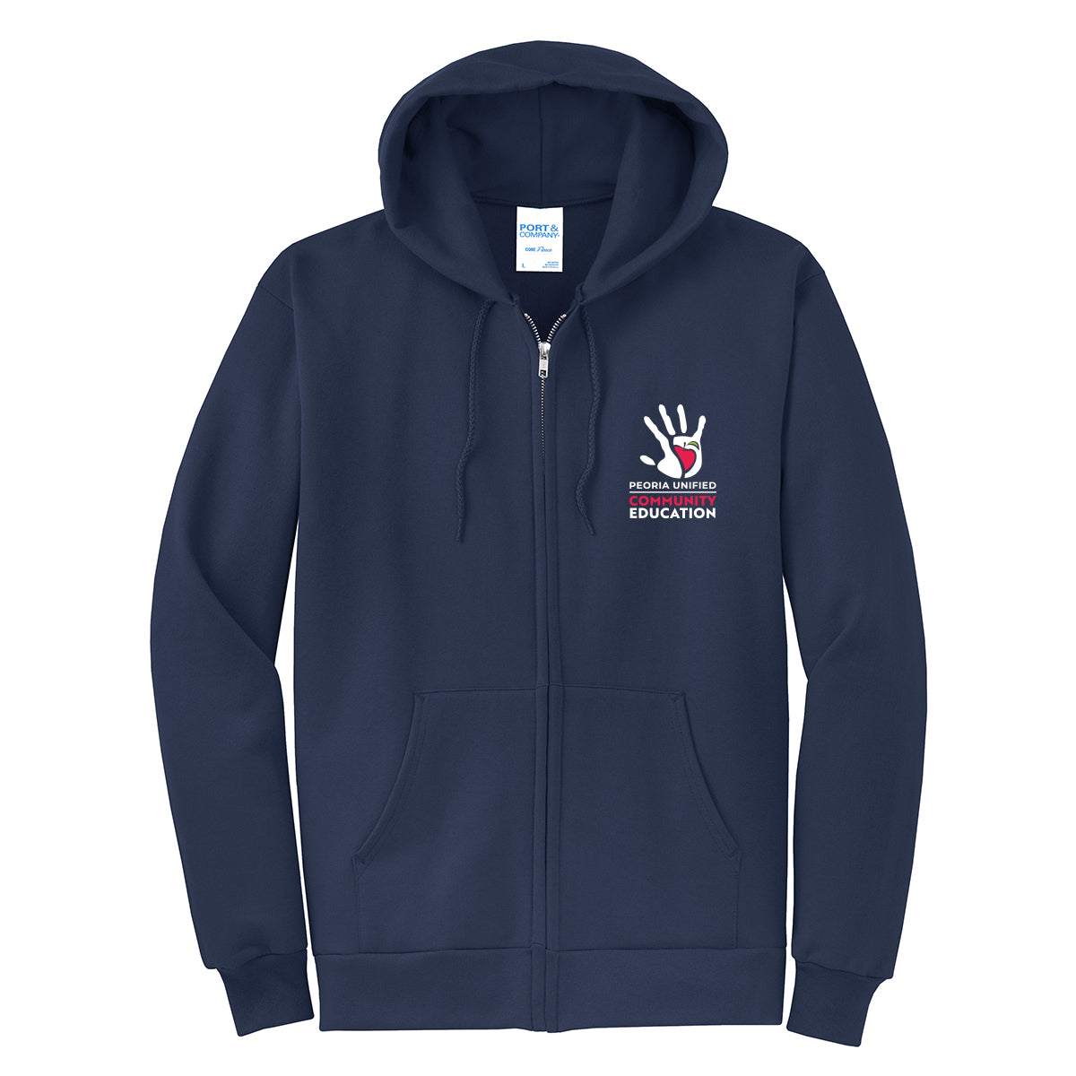 Peoria Unified Community Education Full Zip Sweatshirt