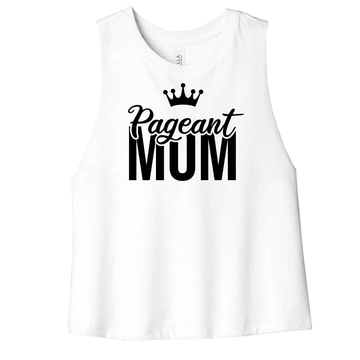 Pageant Mom Cropped Racerback Tank