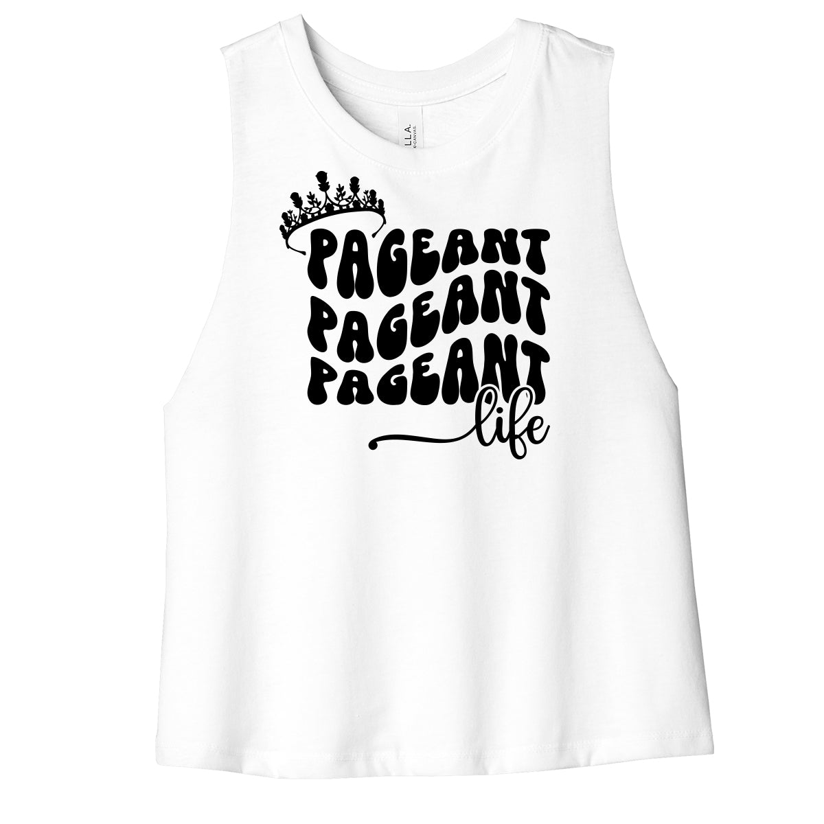 Pageant Life Cropped Racerback Tank