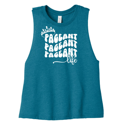 Pageant Life Cropped Racerback Tank