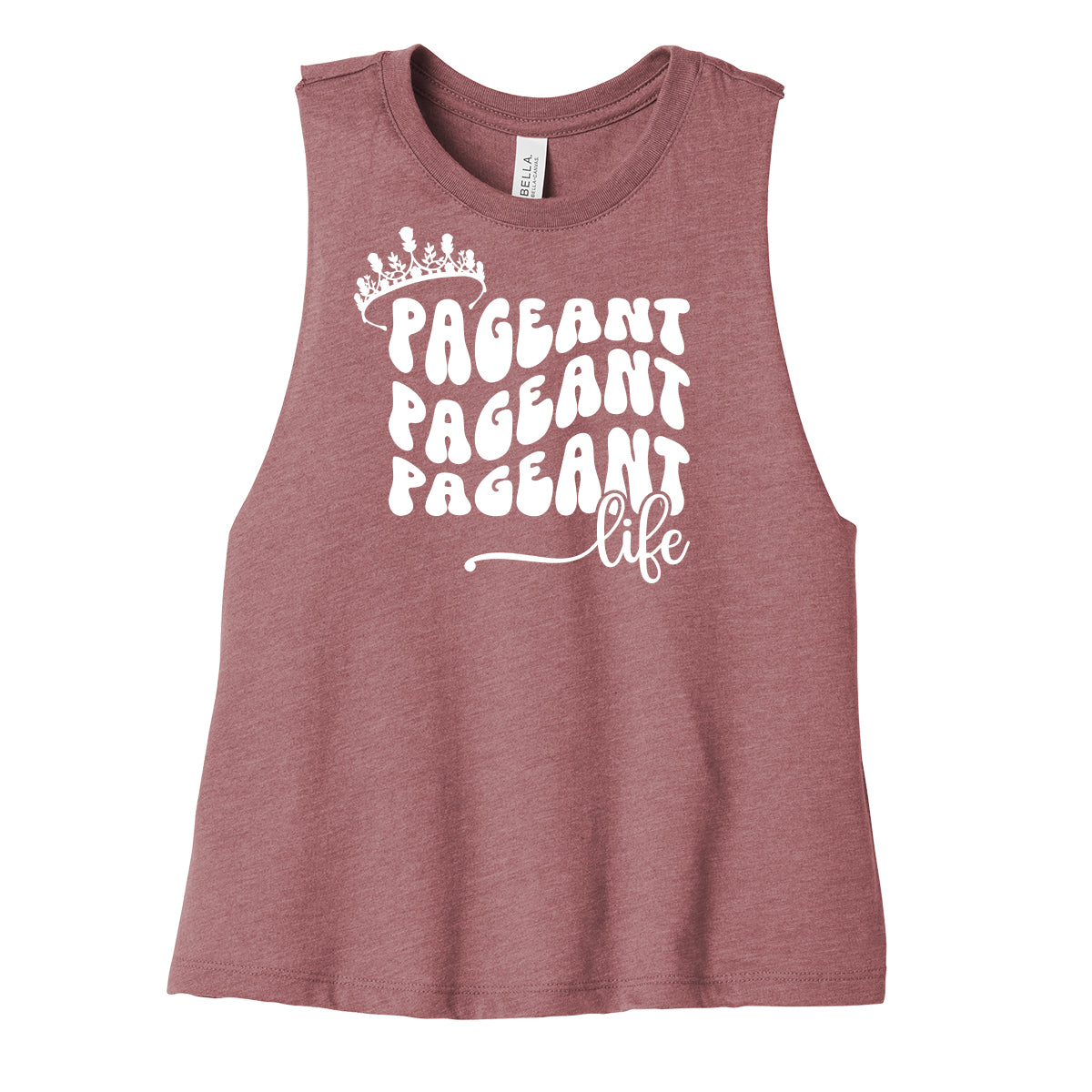 Pageant Life Cropped Racerback Tank