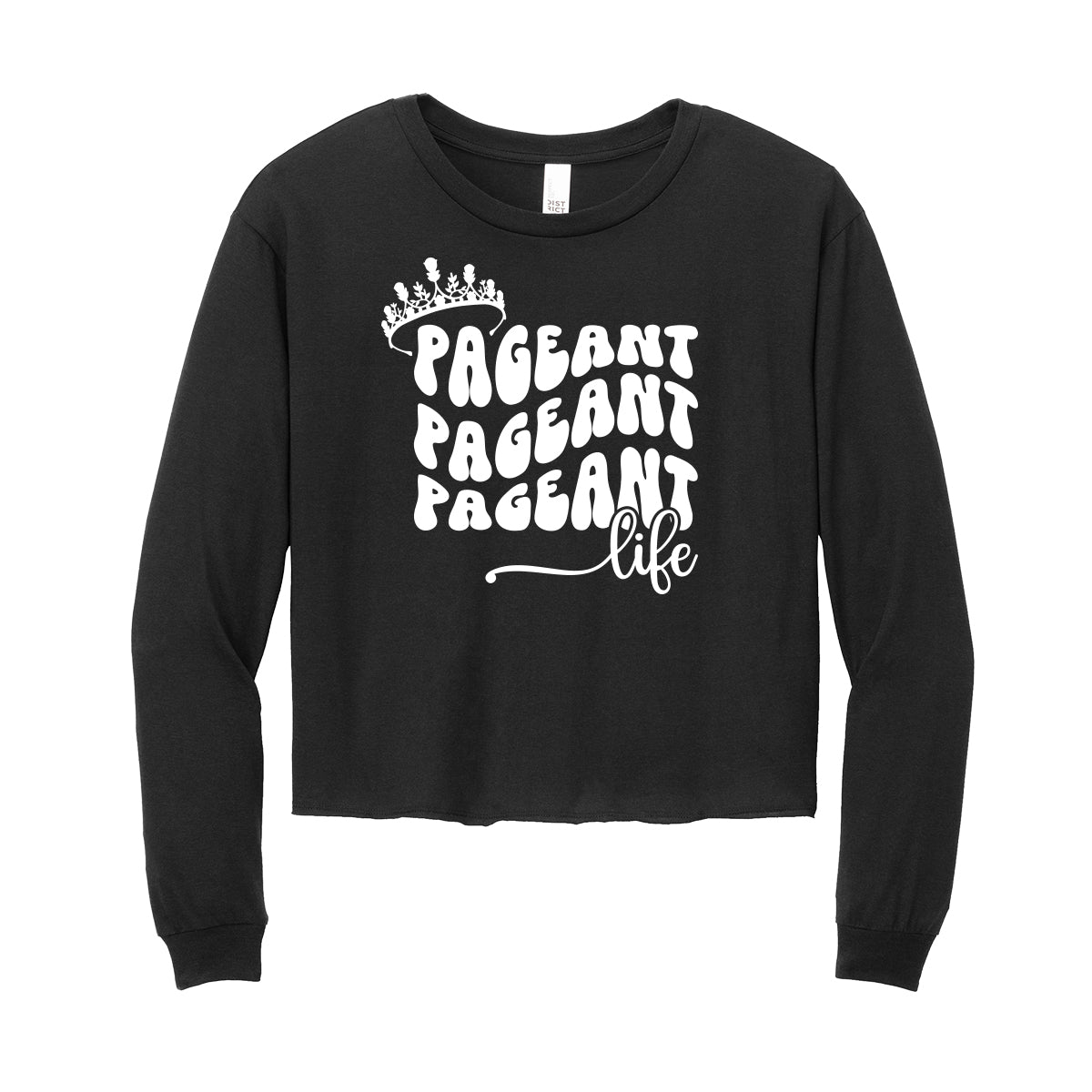 Pageant Life Long Sleeve Mid Crop Tee