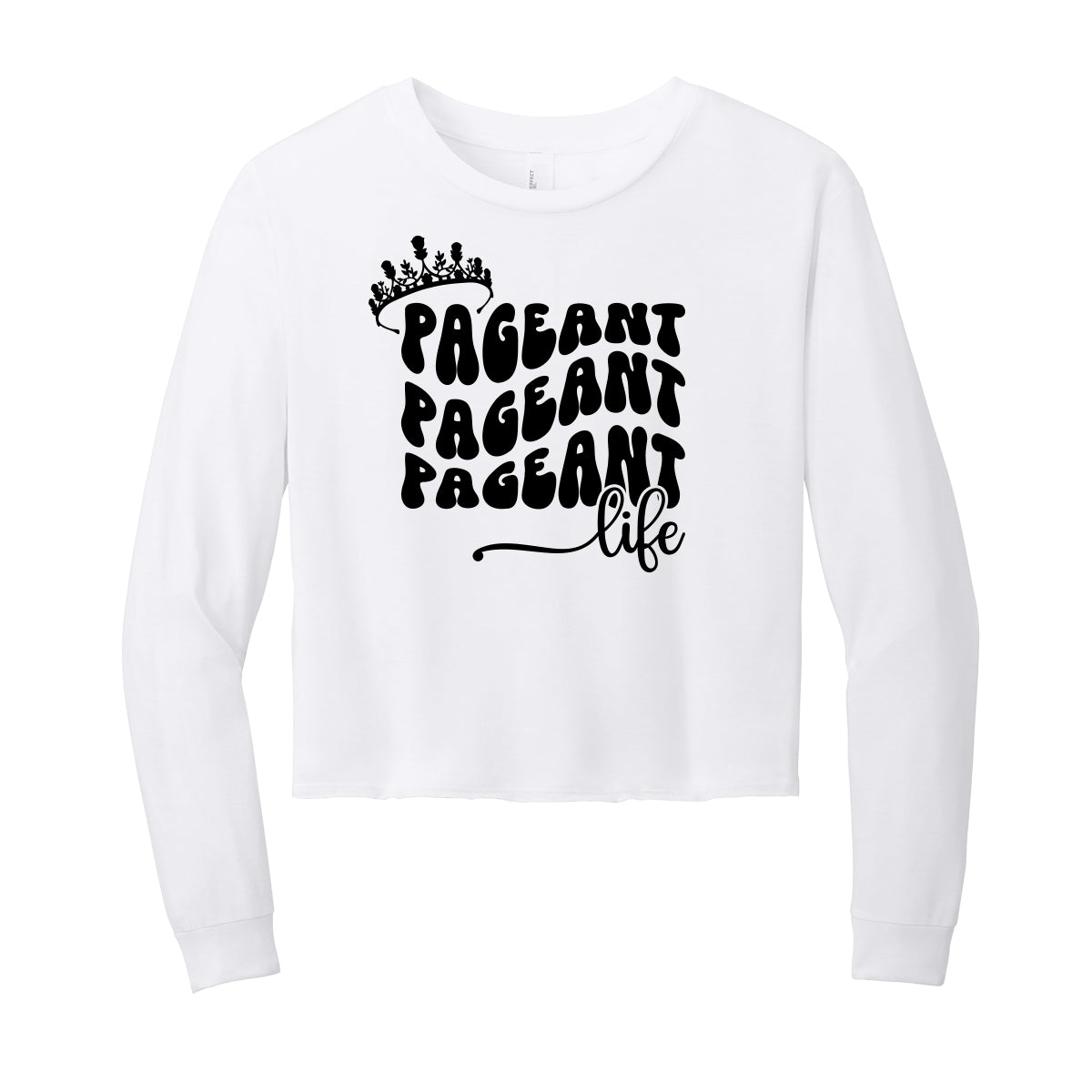 Pageant Life Long Sleeve Mid Crop Tee