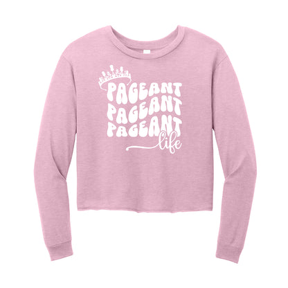 Pageant Life Long Sleeve Mid Crop Tee