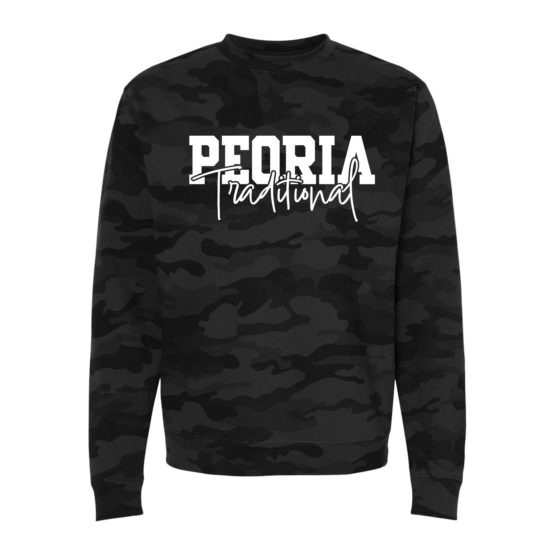 Peoria Traditional School Camo Crewneck Sweatshirt