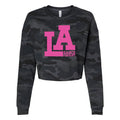 LA Dance Company Pink Cropped Lightweight Crewneck Sweatshirt