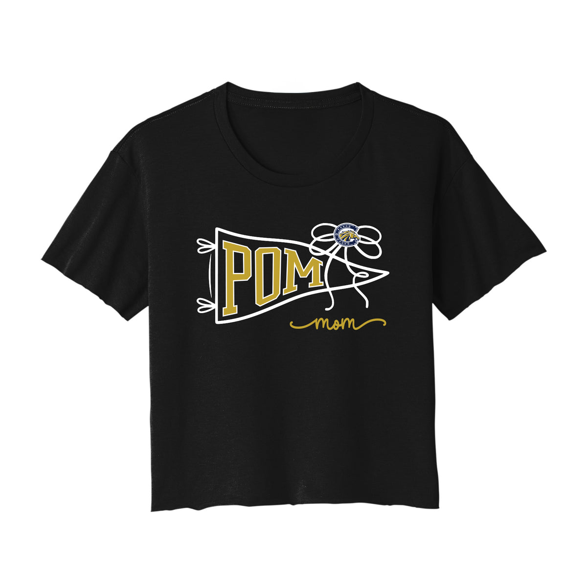 Pom Mom Pennant Cropped Tee
