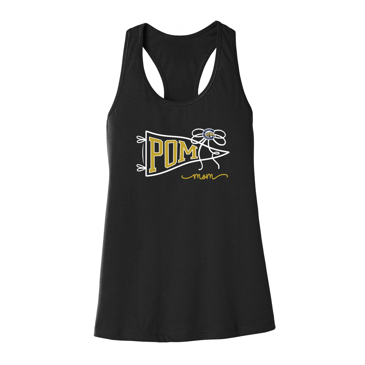 Pom Mom Pennant Racerback Tank