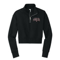 Liberty Pom Polka Dot Cropped 1/4 Zip Fleece
