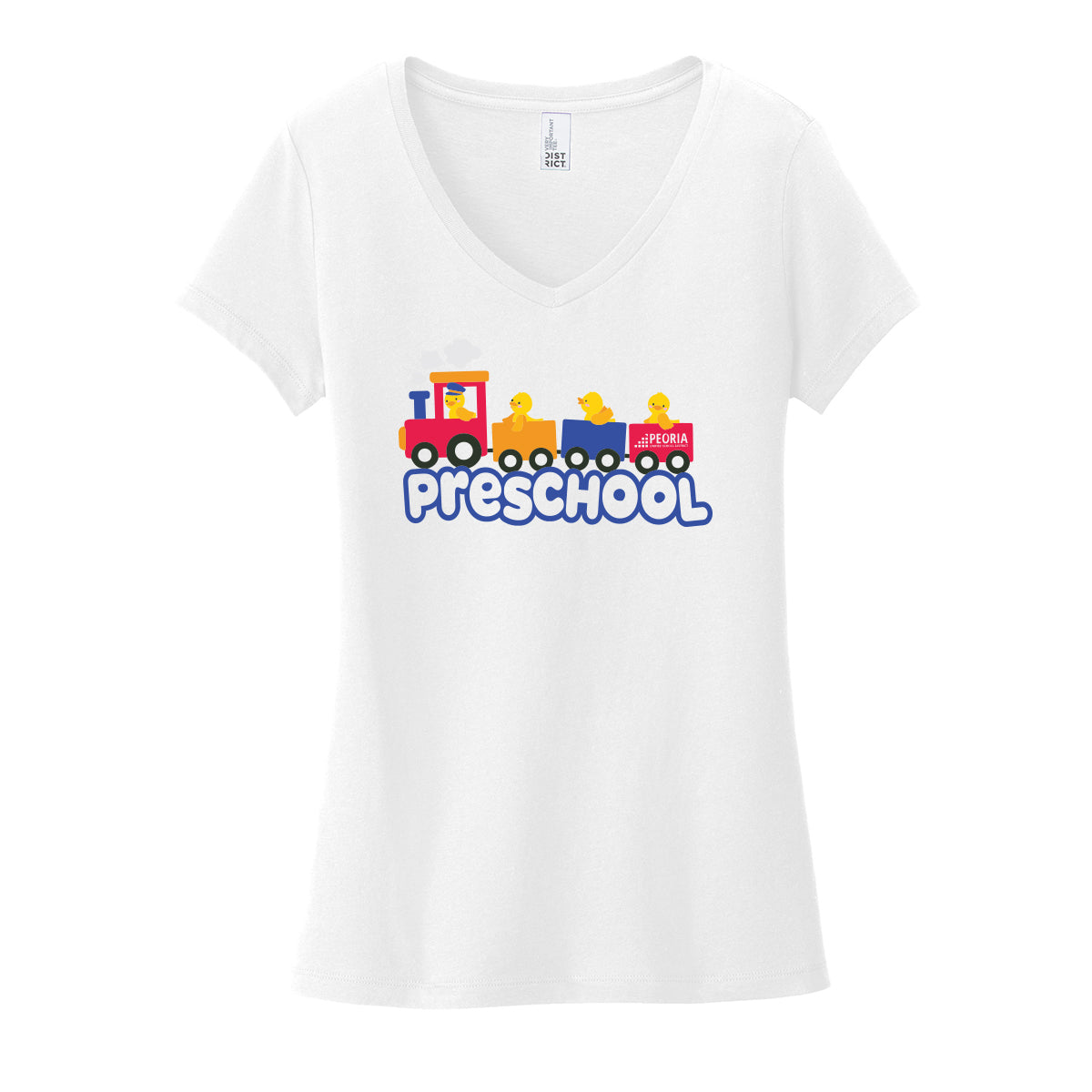 PUSD Preschool Women's V-Neck Tee