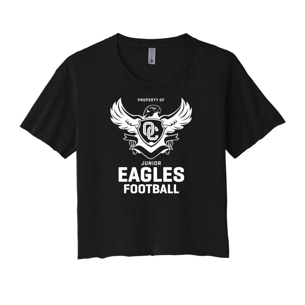 Property of Eagles Football Cropped Tee