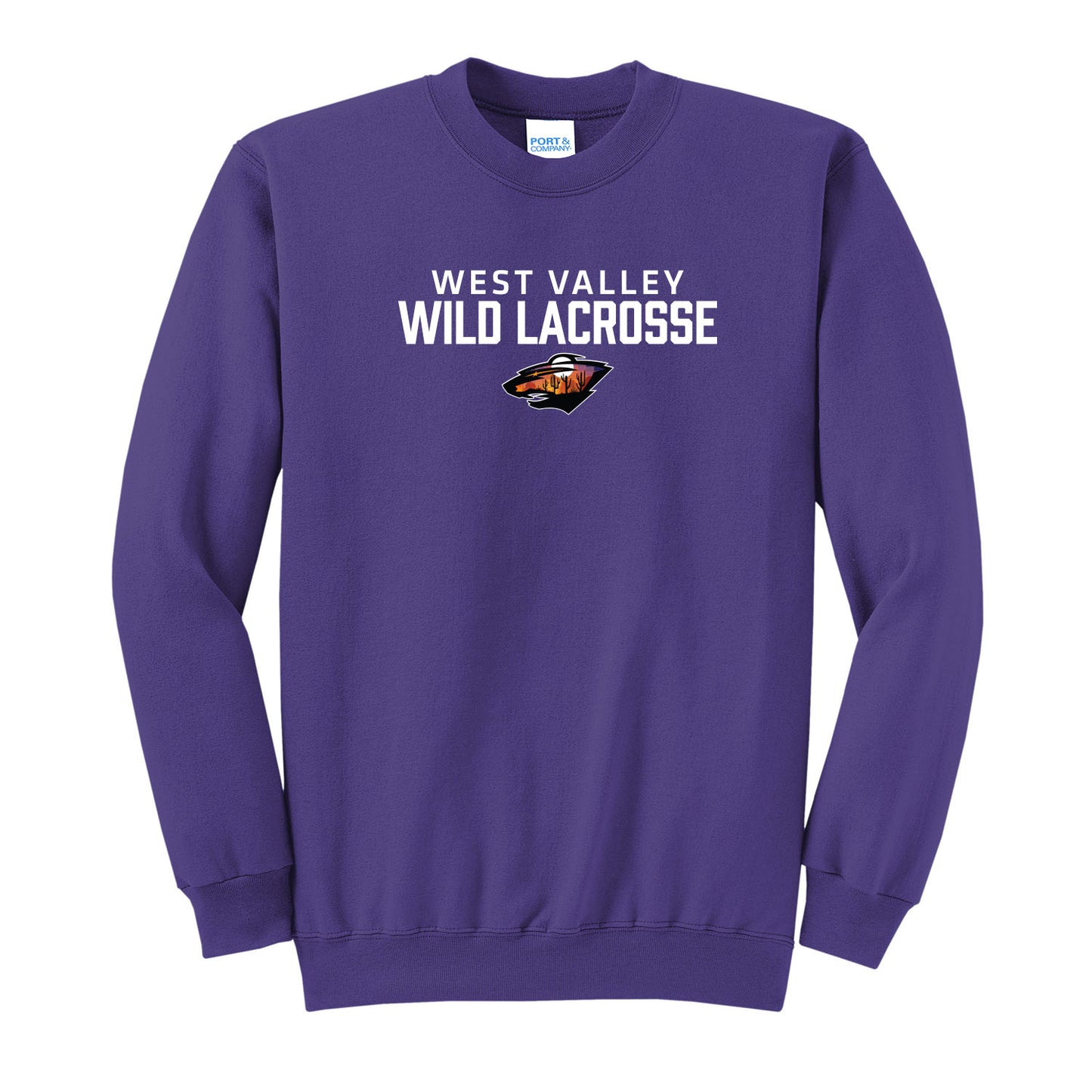 West Valley Wild Lacrosse Stacked Unisex Crewneck Sweatshirt