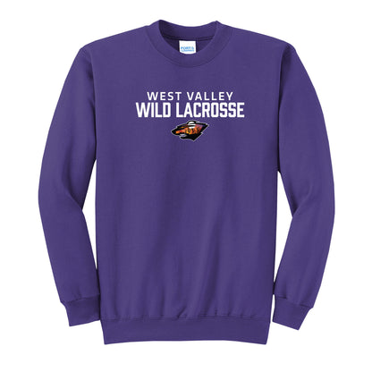 West Valley Wild Lacrosse Stacked Unisex Crewneck Sweatshirt