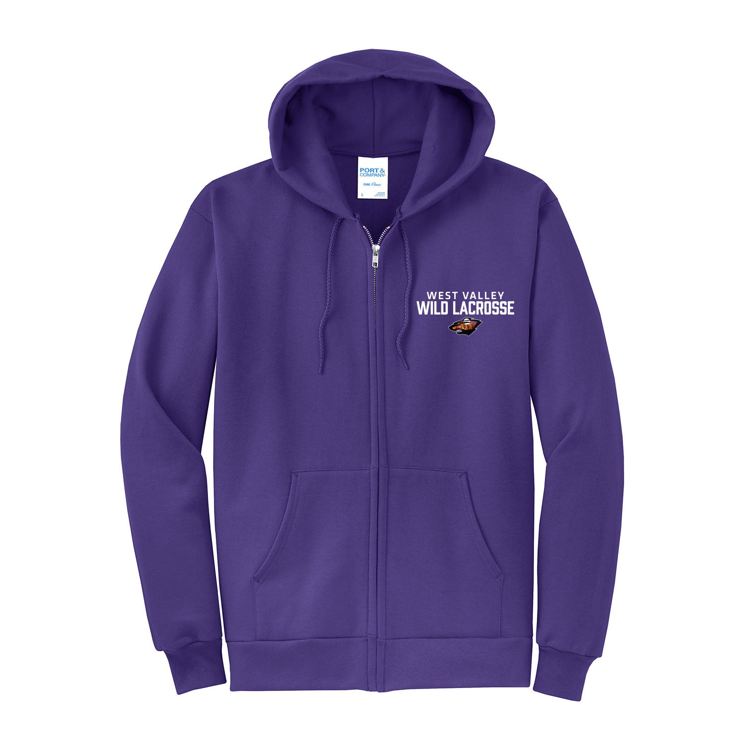 West Valley Wild Lacrosse Stacked Full Zip Sweatshirt
