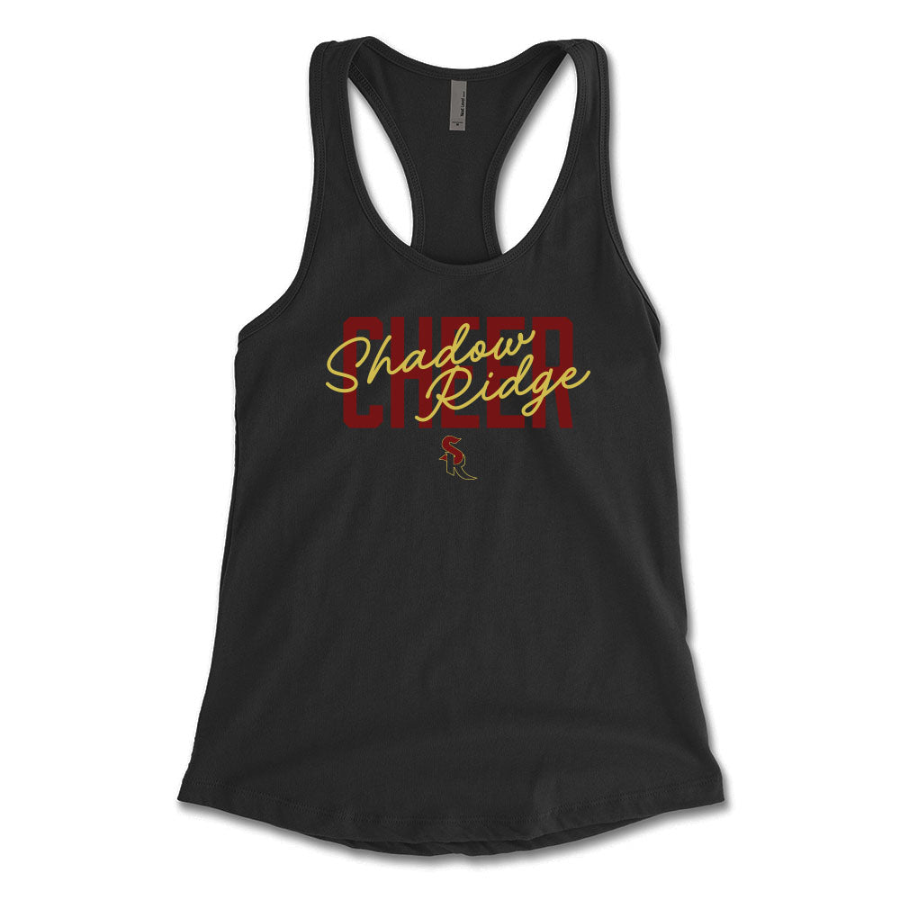 SR Cheer Script Women's Racerback Tank