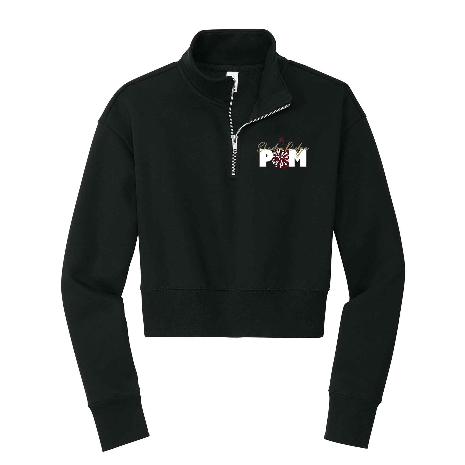 Shadow Ridge Pom Pom Cropped 1/4 Zip Fleece