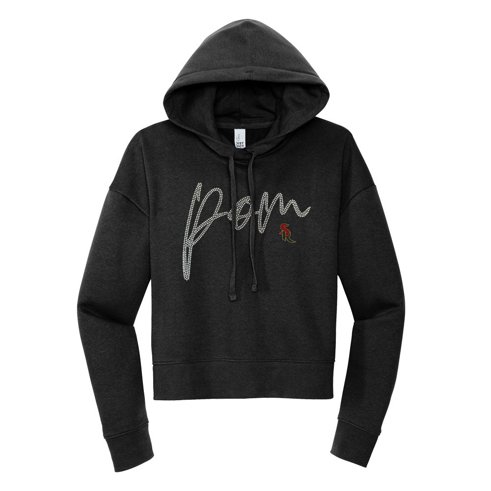 Shadow Ridge Pom Rhinestone Cropped Hoodie