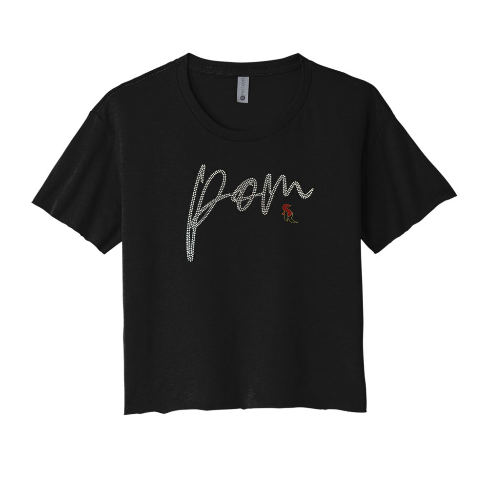 Shadow Ridge Pom Rhinestone Cropped Tee