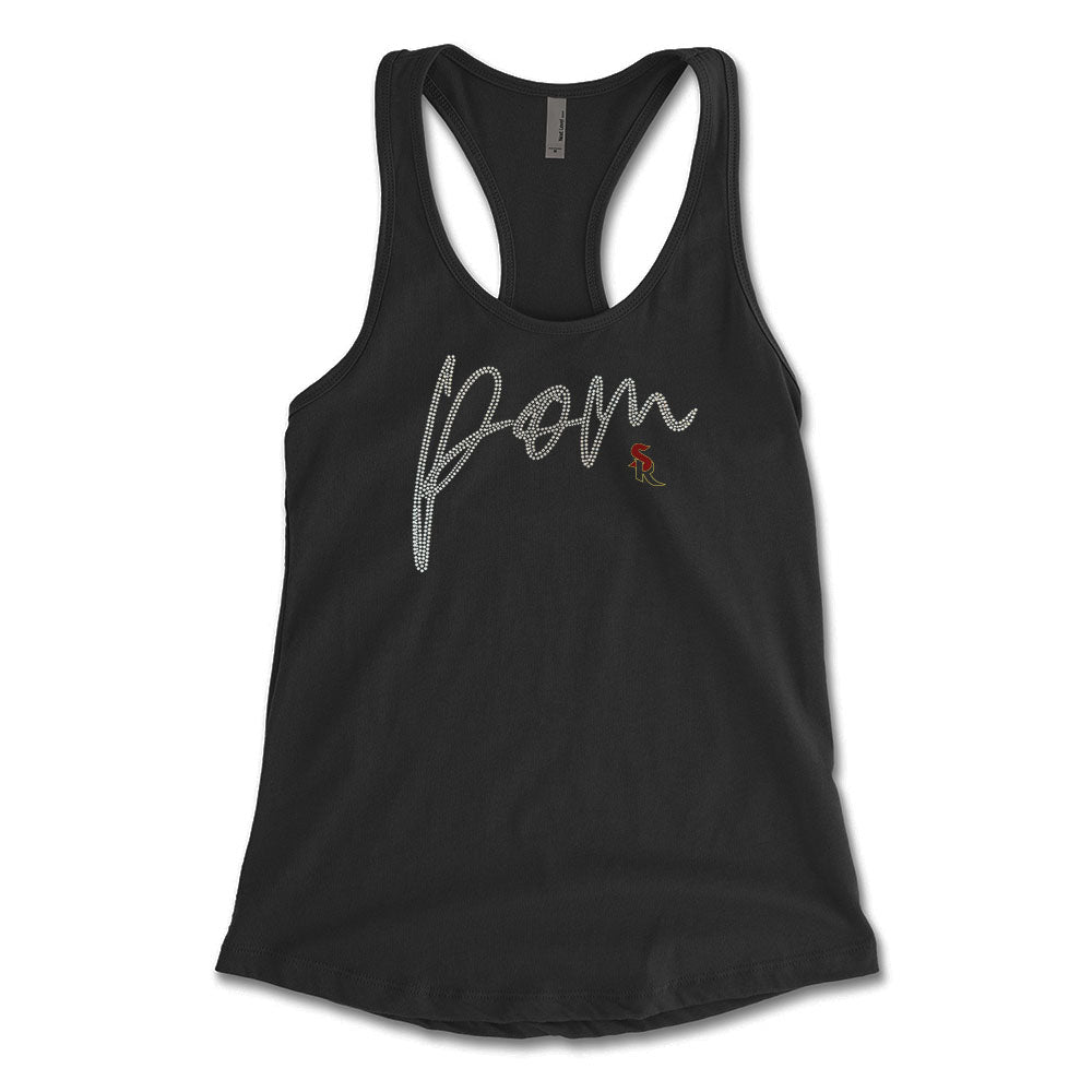 Shadow Ridge Pom Rhinestone Women's Racerback Tank