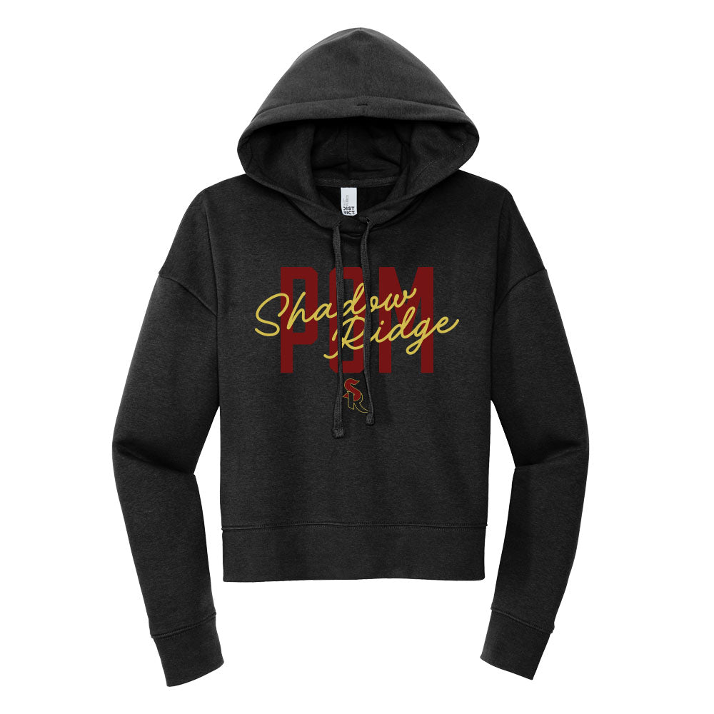 SR Pom Script Cropped Hoodie