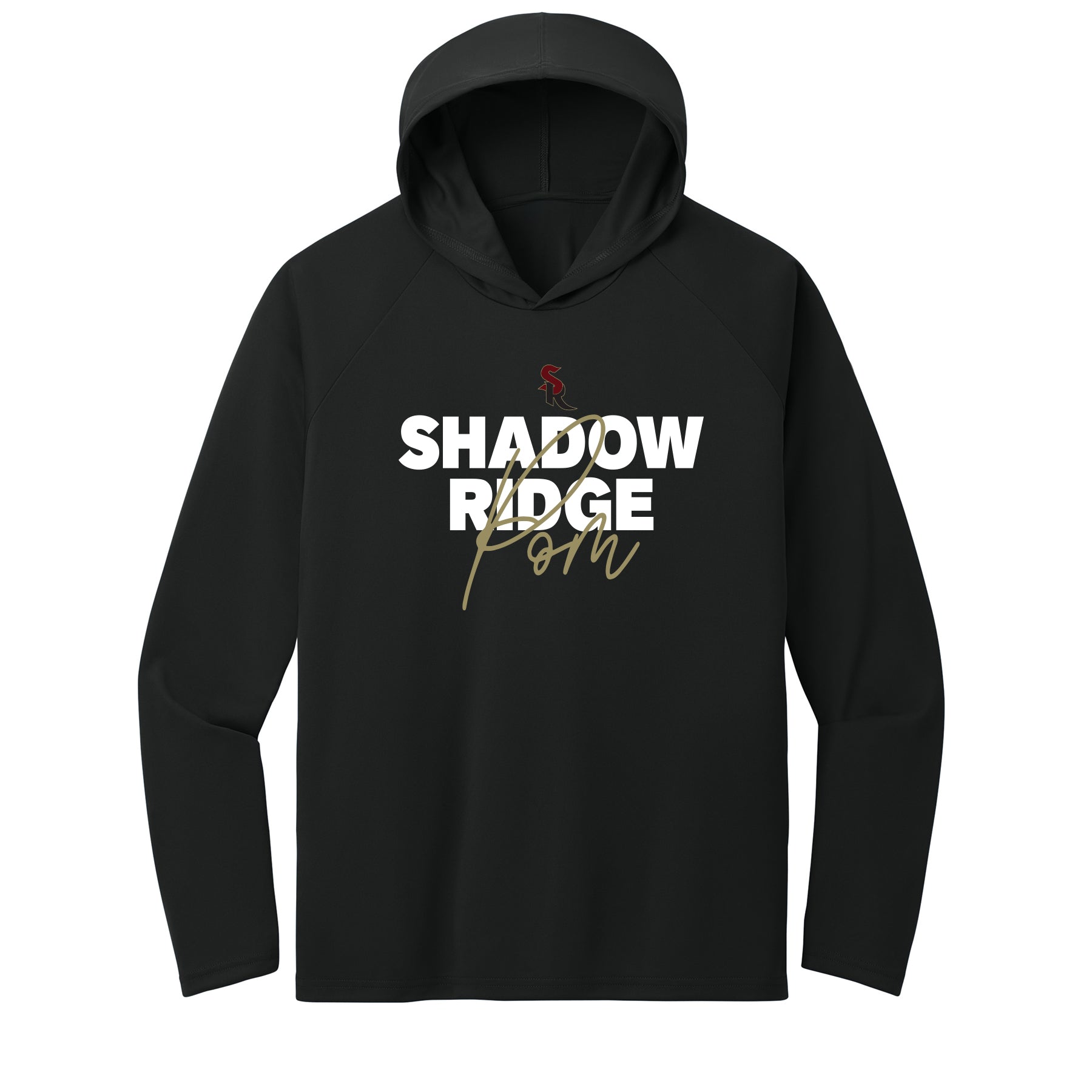 SR Shadow Ridge Pom Performance Hooded Long Sleeve Tee