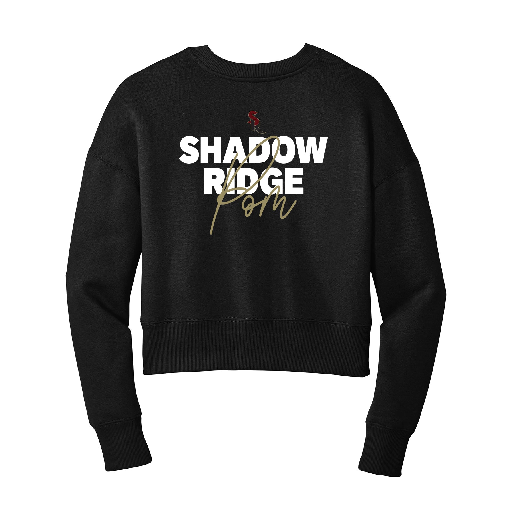 SR Shadow Ridge Pom Cropped Crewneck Sweatshirt