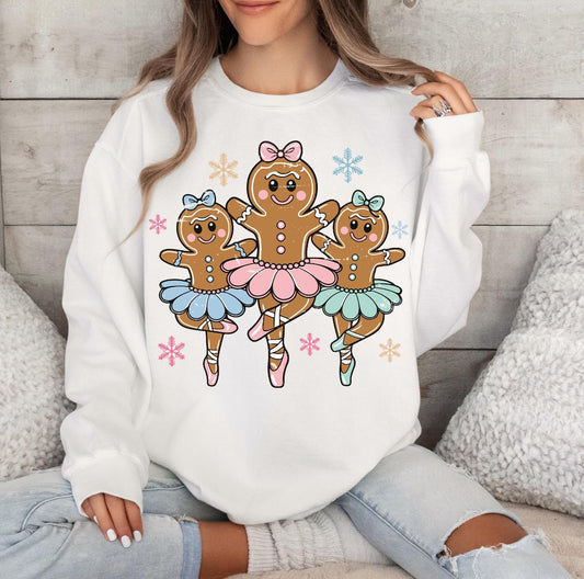 Gingerbread Ballerinas Unisex Crewneck Sweatshirt
